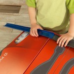 Masuta de joaca in forma de Masina - Speed N Play Kidkraft- Masa din lemn cu piste trasee auto si spatiu de stocare